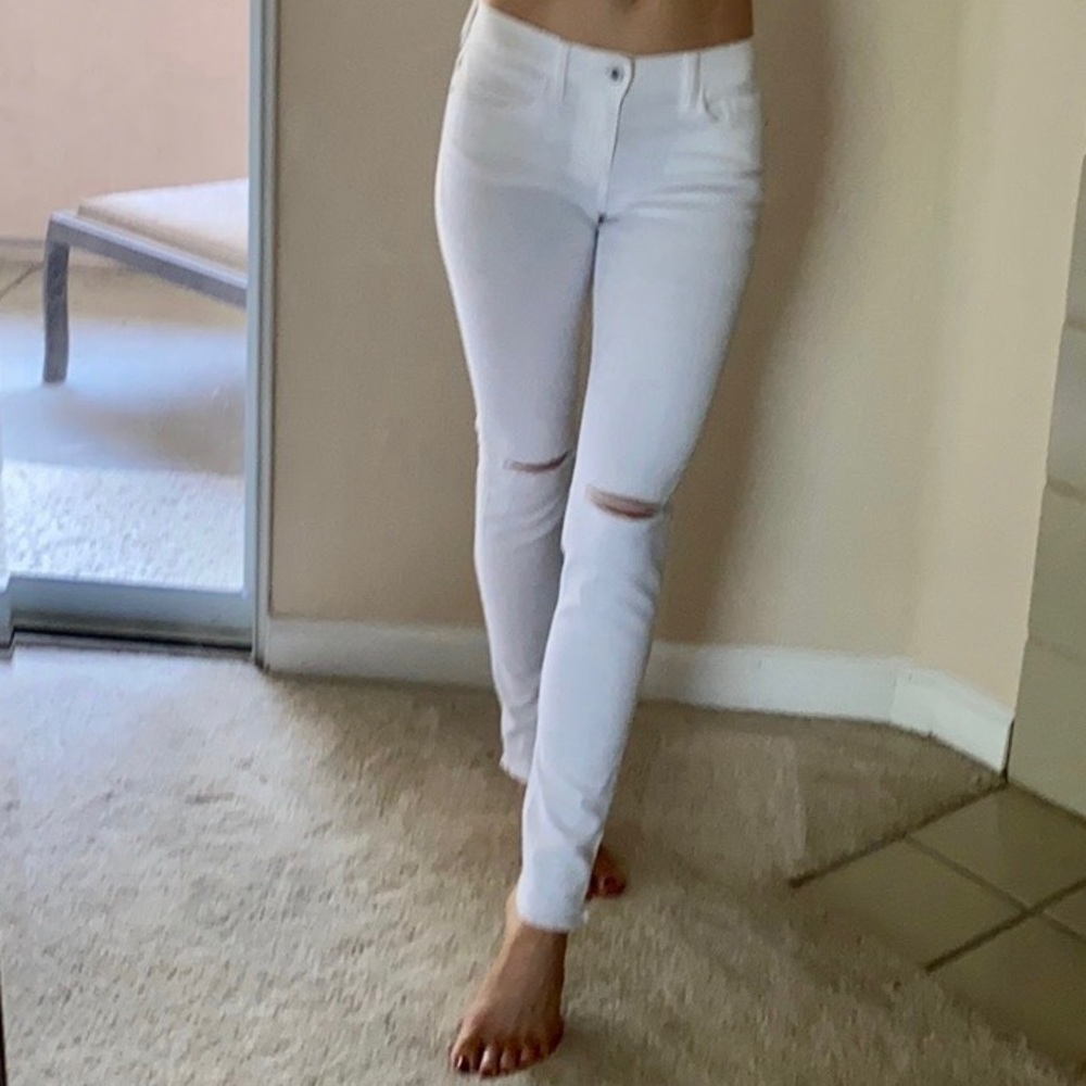 Sneak Peek White Skinny Jeans - Picture 9 of 9